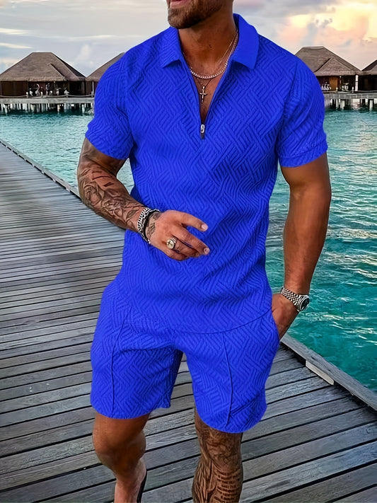 Jeffrey || Casual zomerset heren || donker blauw