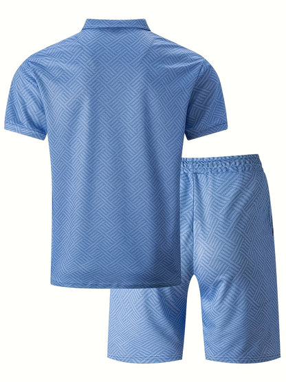Jeffrey || Casual zomer set heren || Licht blauw