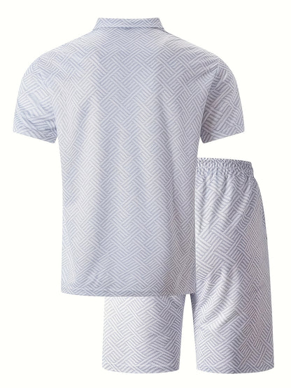 Jeffrey || Casual zomer set heren || Wit