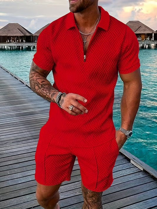 Jeffrey || Casual zomerset heren || Rood