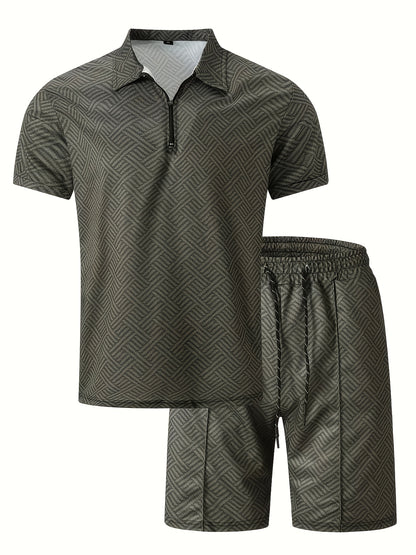 Jeffrey || Casual zomer set heren || licht groen